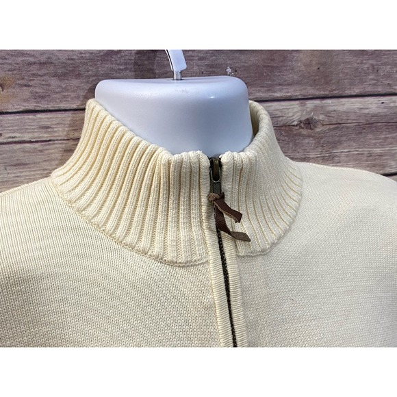 Pendleton Vintage heavy Knit Sweater Made in Japan Cream Beige XL - Picture 9 of 13